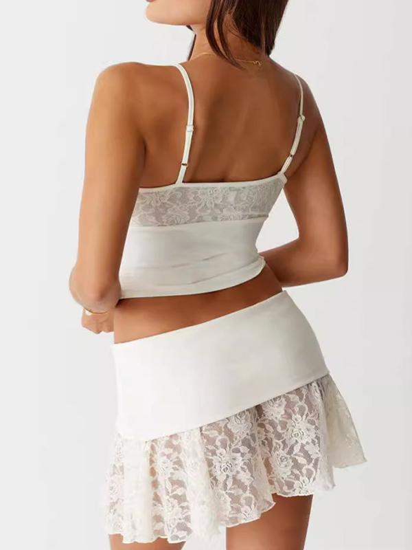 Mesh Lace Small Suspender Belt Two Piece Product Image