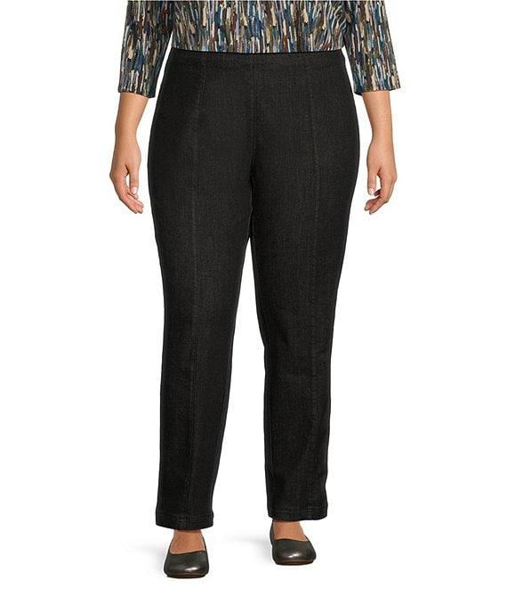 Intro Plus Size Nia Straight Leg Pull-On Pants Product Image