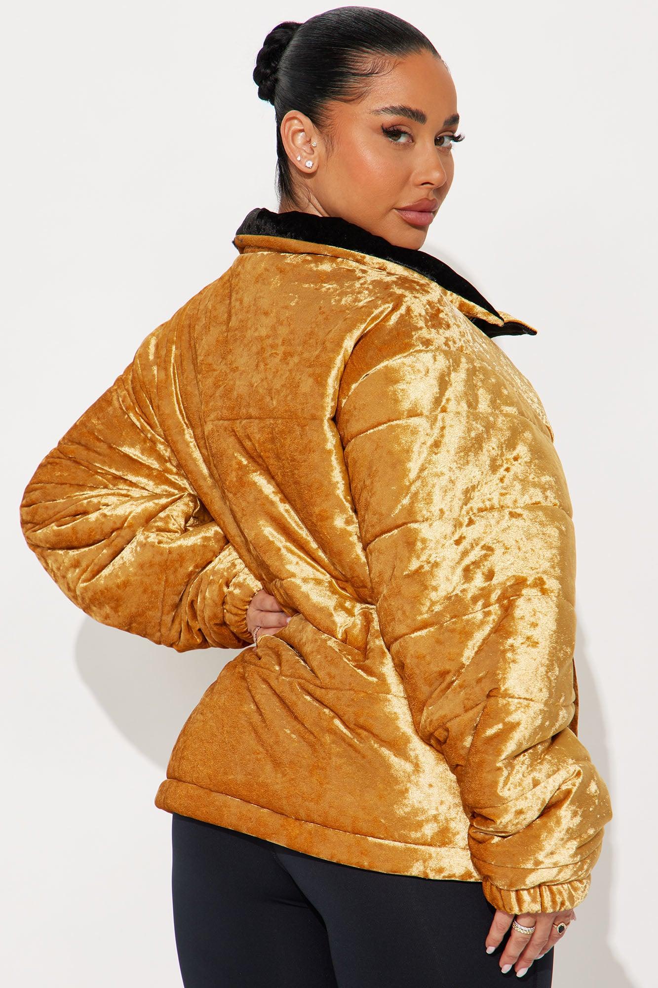 Jasmine Puffer Jacket - Gold Female Product Image
