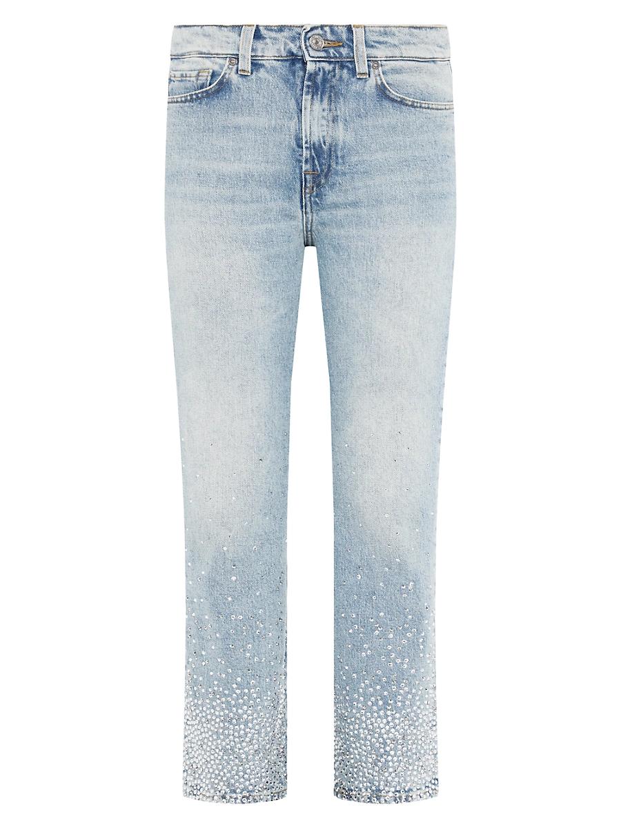 Womens Logan High-Rise Embellished Stovepipe Jeans Product Image