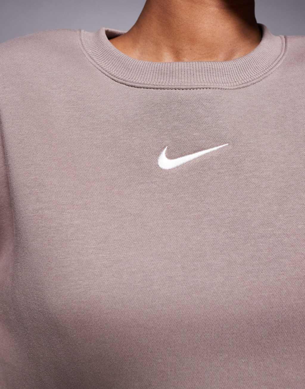 Nike Phoenix Fleece oversized sweatshirt in brown Product Image