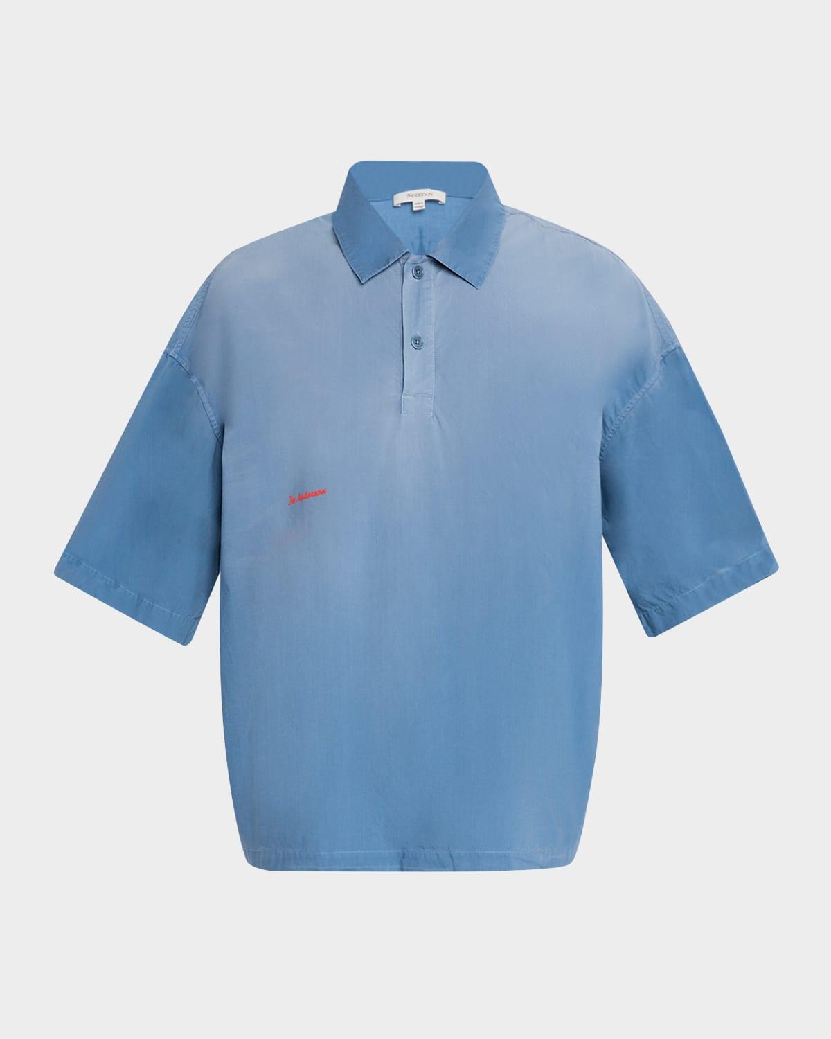 Mens Cotton Boxy-Fit Polo Shirt Product Image