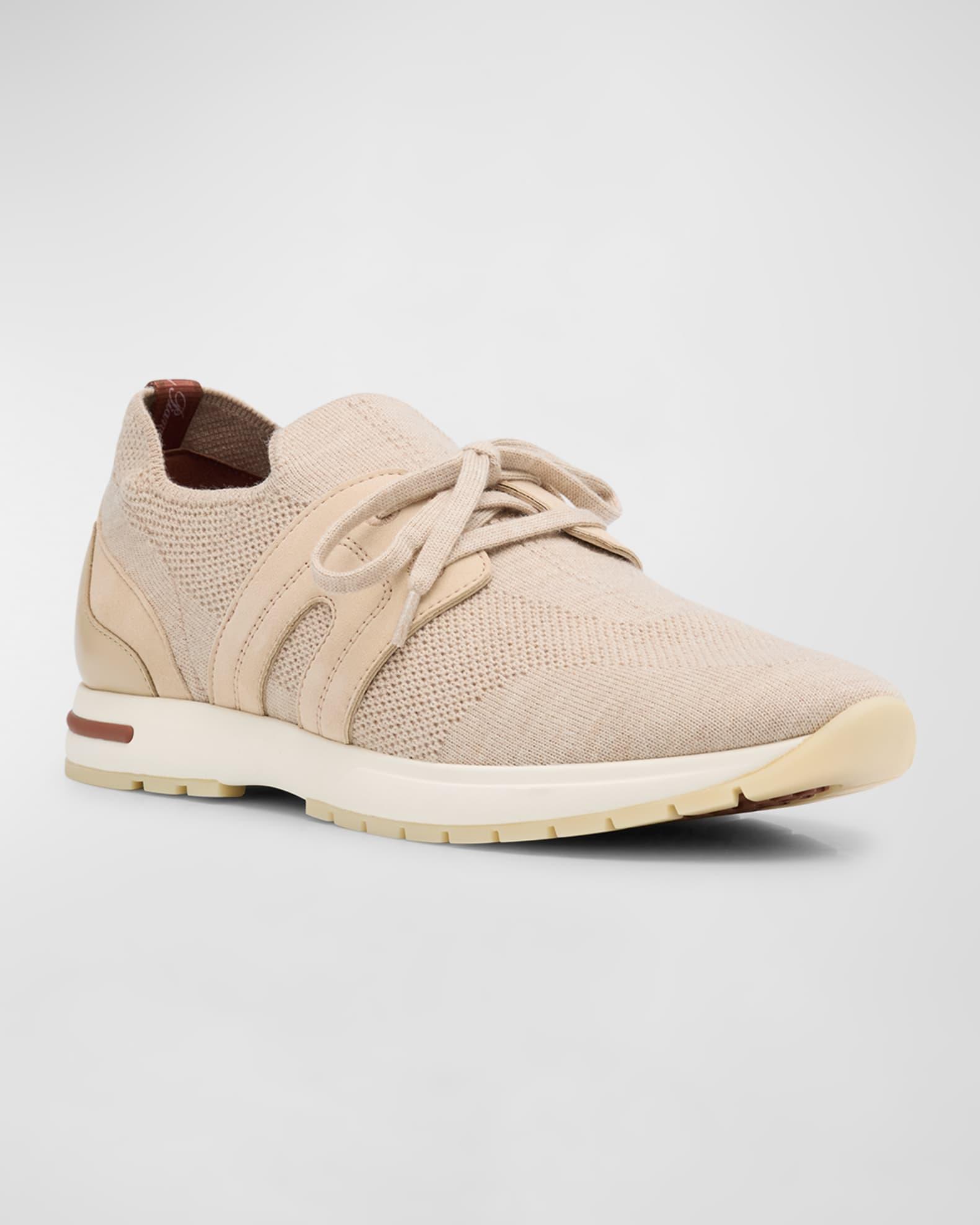 Knit Lace-Up Runner Sneakers Product Image