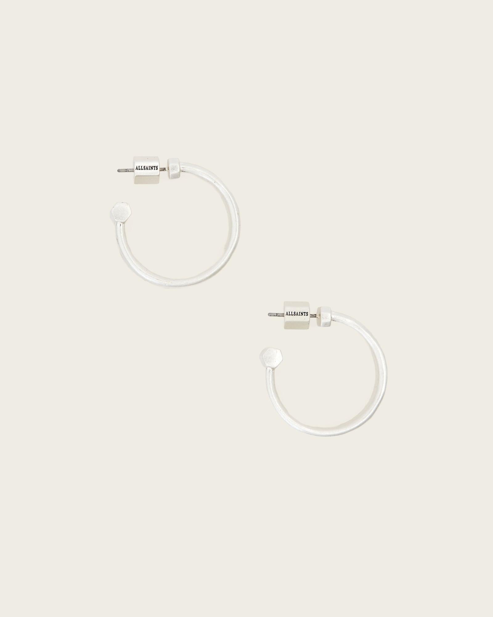 Nellie Pave Earrings WARM SILVER | ALLSAINTS US Product Image