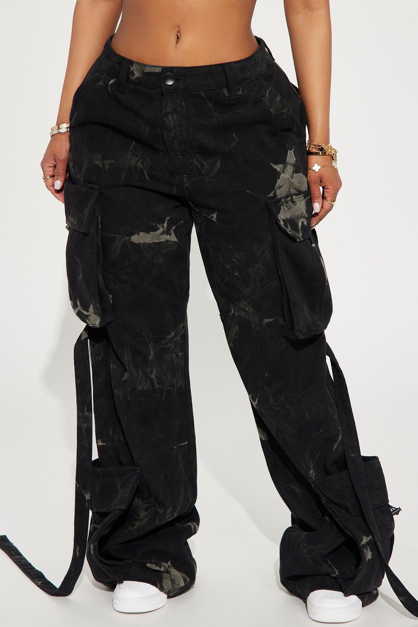 Level You Up Mineral Wash Cargo Pant - Black/combo Product Image