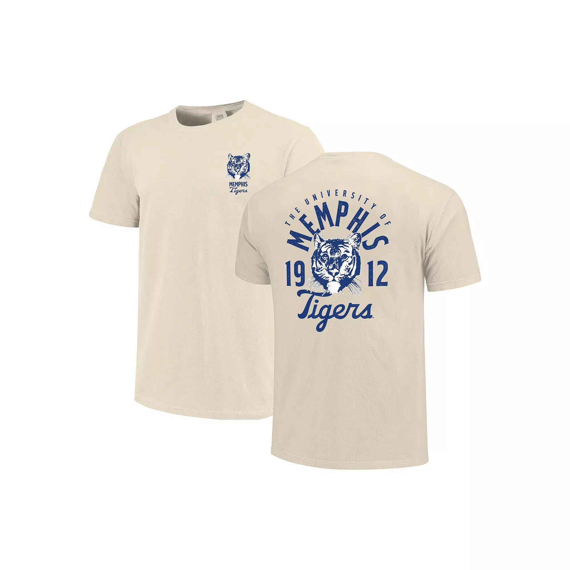Men's Cream Memphis Tigers Comfort Colors Mascot Overlay T-Shirt,  Product Image