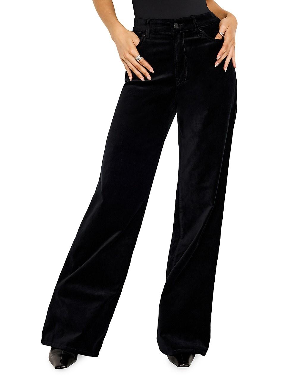 Womens Good Skate Velvet High-Rise Wide-Leg Jeans Product Image