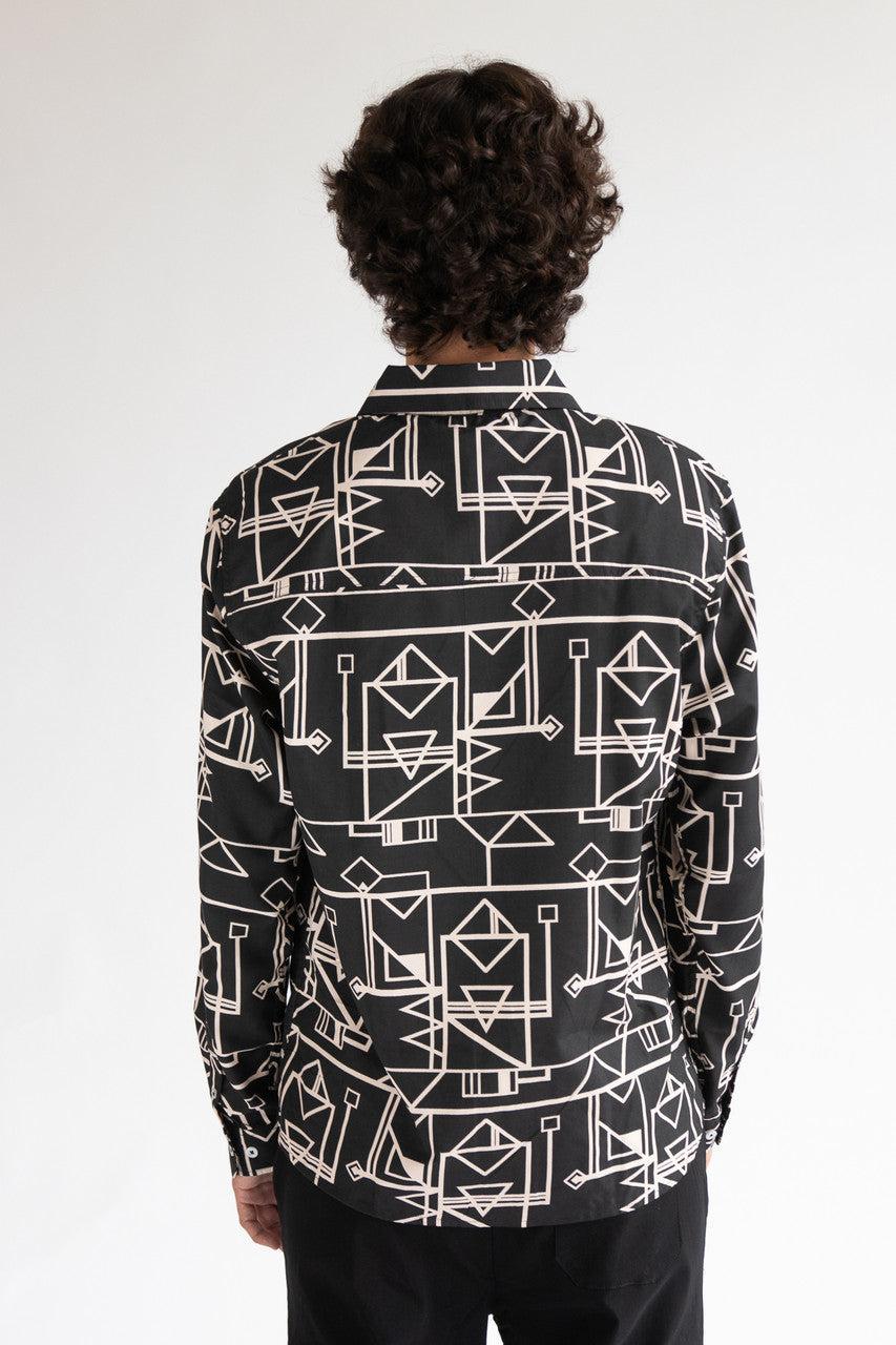 70's Geometric Button Up Shirt Product Image