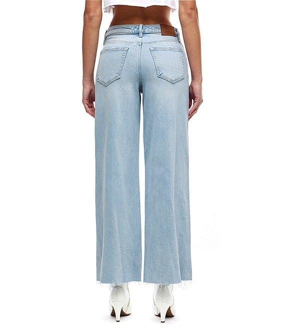 Hidden Jeans Nori Stretch Super Distressed Wide Leg Denim Jeans Product Image