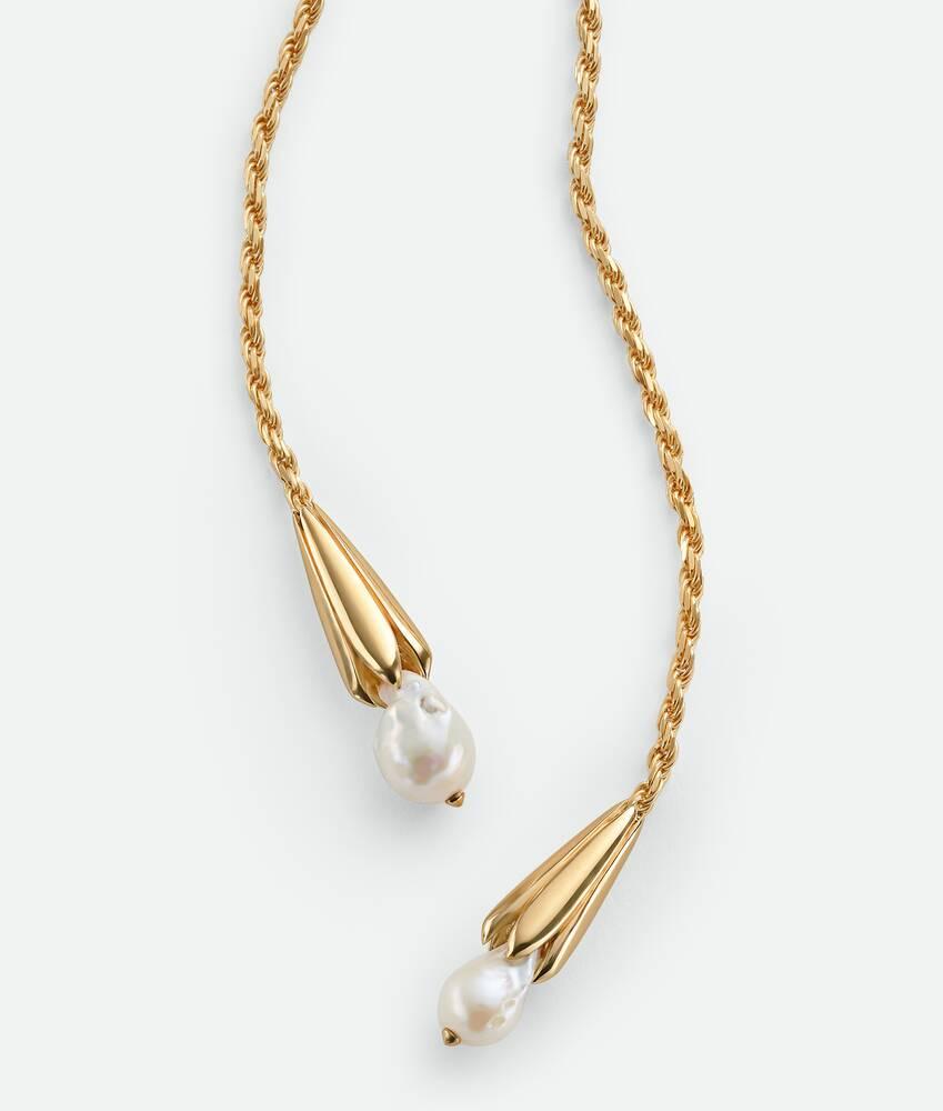 Women's Pearl Scarf Necklace in White Product Image