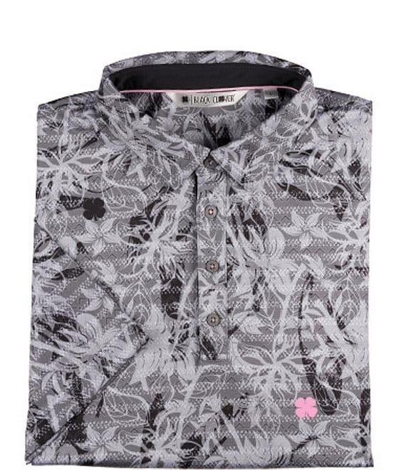 BLACK CLOVER Tropical Layer Short Sleeve Polo Shirt Product Image