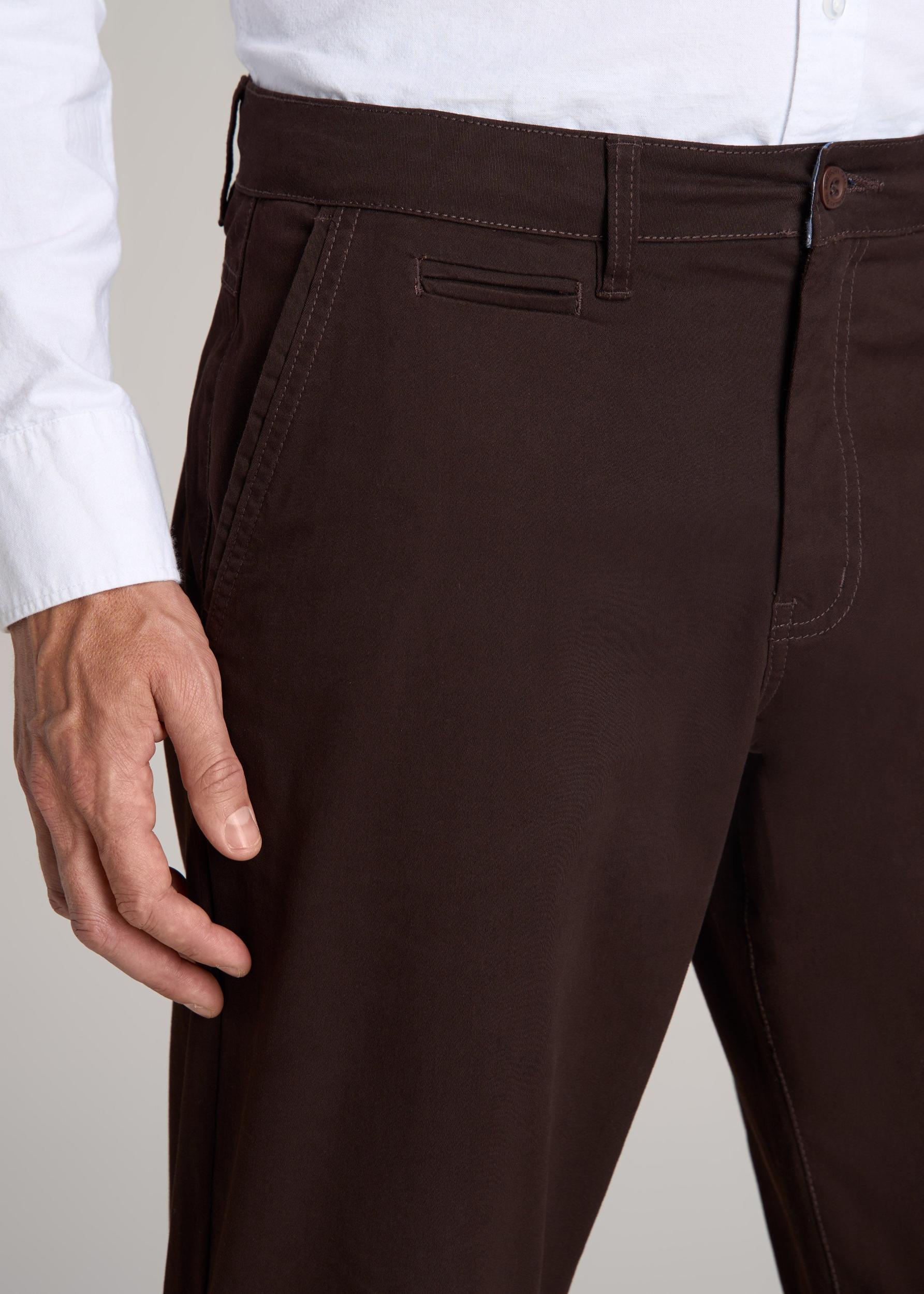 J1 STRAIGHT Leg Chinos for Tall Men in Chocolate Male Product Image