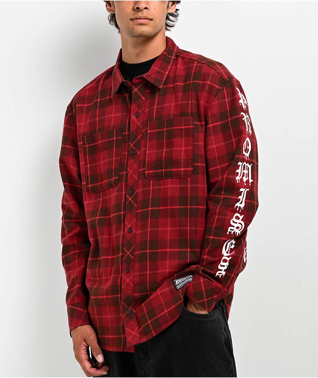 Broken Promises 5150 Red Flannel Button Up Shirt Product Image