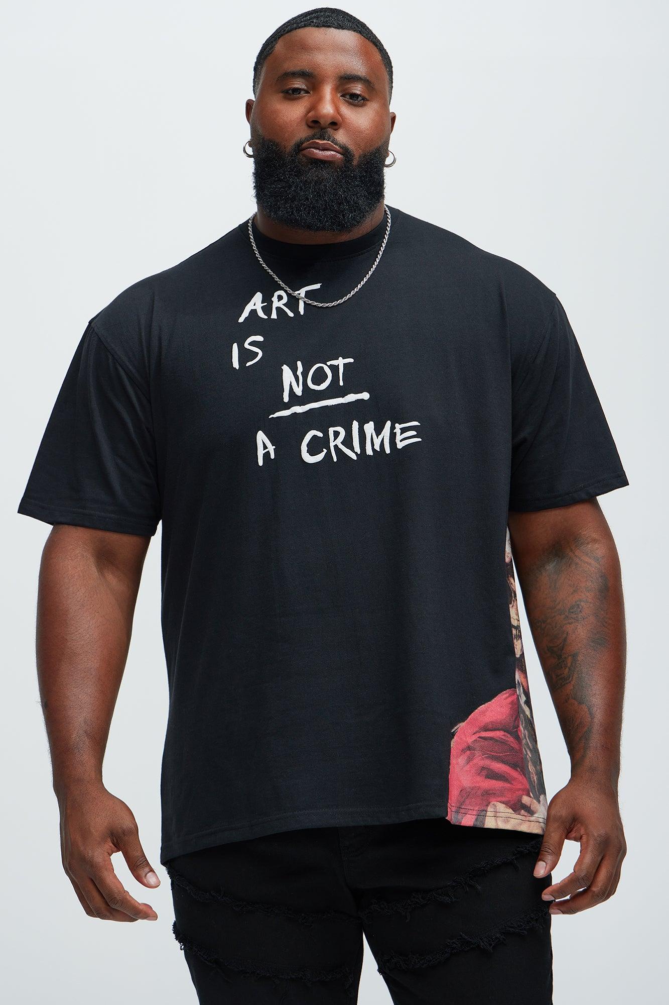 Art Is Not A Crime Short Sleeve Tee - Black Product Image