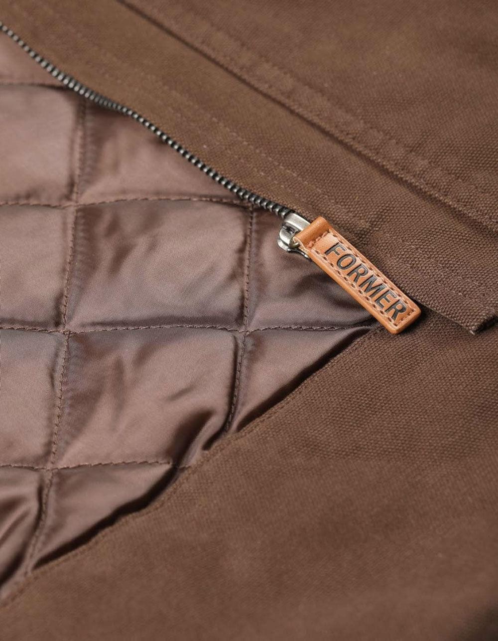 FORMER VT Mens Canvas Vest - BROWN Product Image