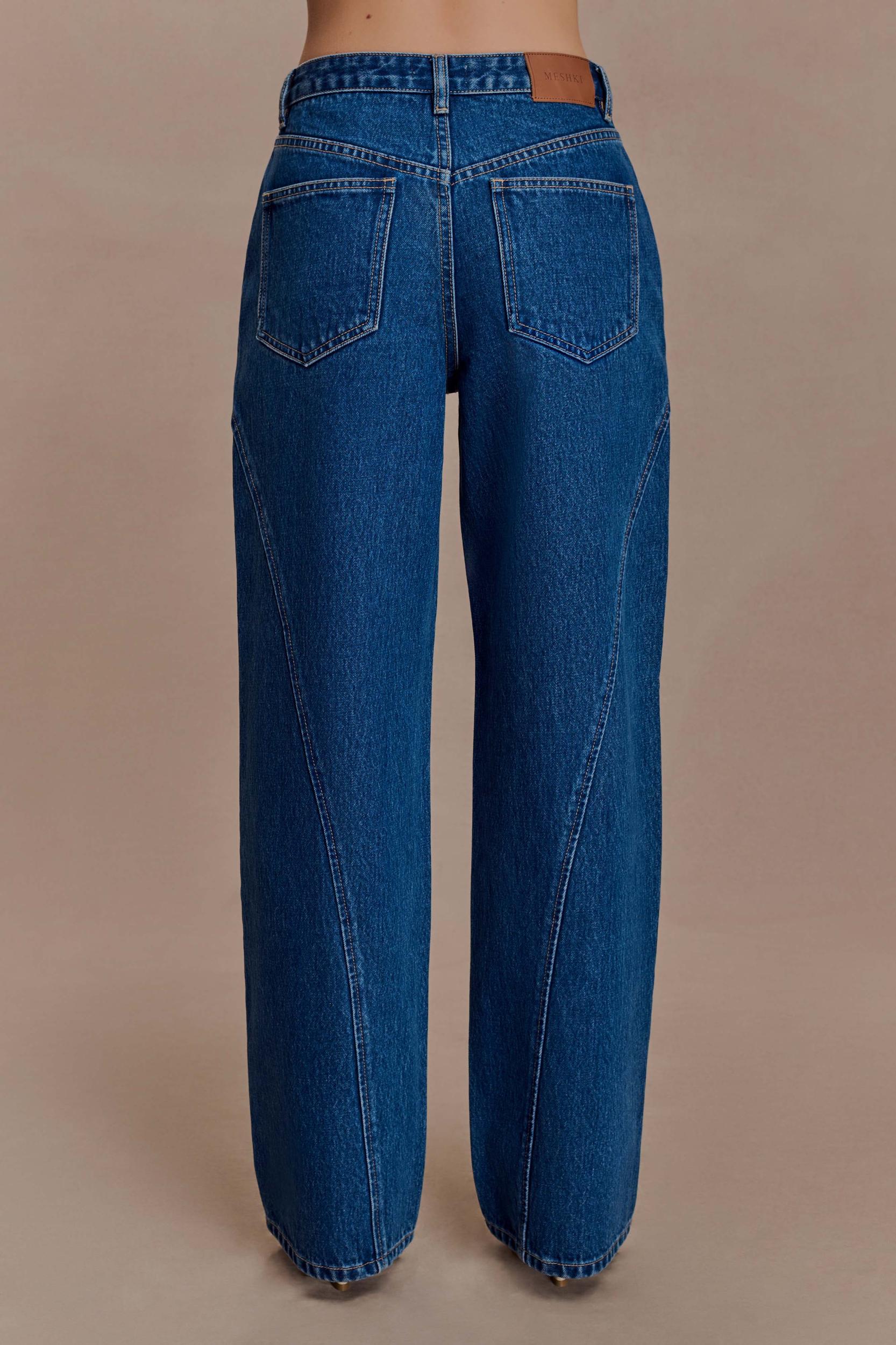 Lioda Oversized Denim Shirt - Dark Blue Product Image