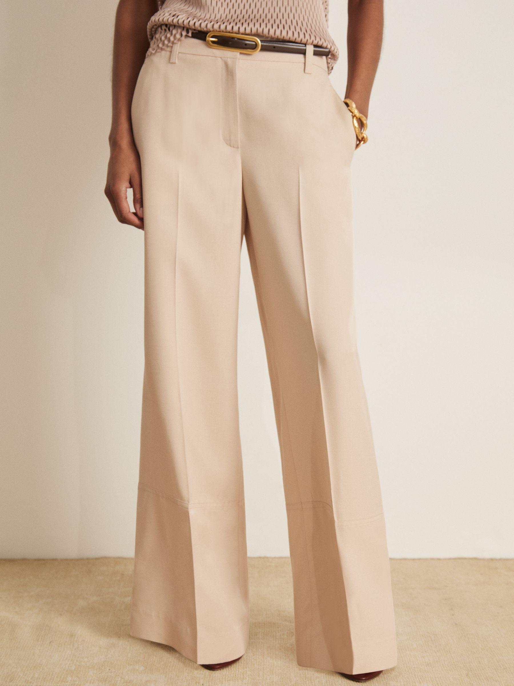 Atelier Wide-Leg Woven Trousers in Off White Product Image