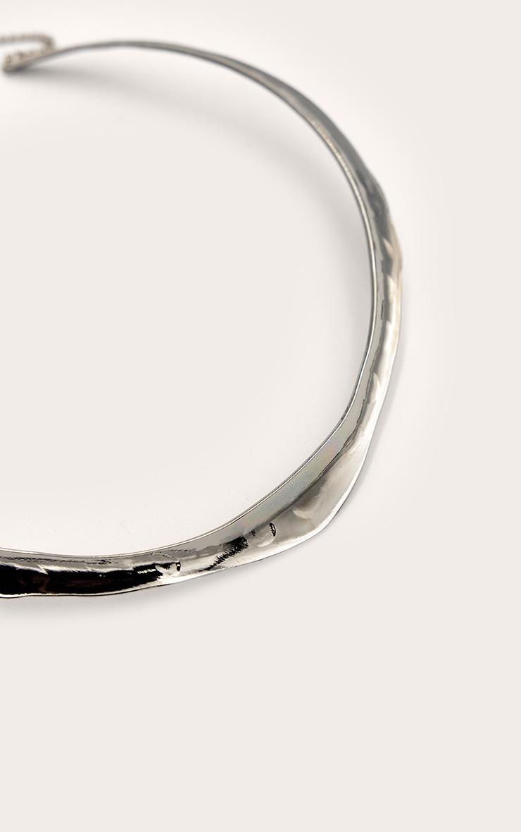  Silver Metal Texture Choker Product Image