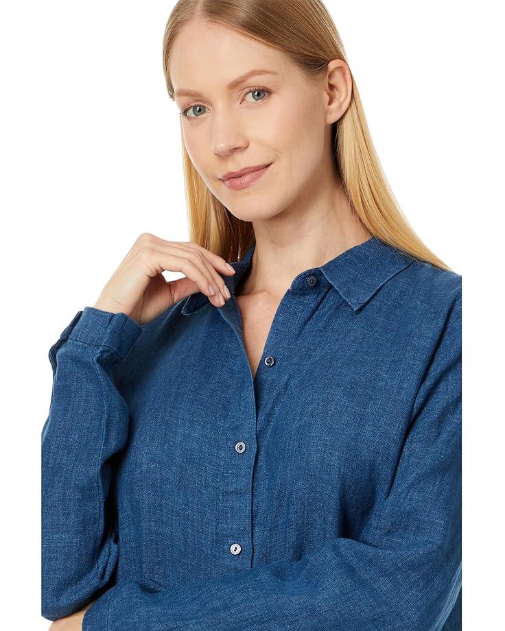 Women's Eileen Fisher Classic Collar Long Shirt Product Image