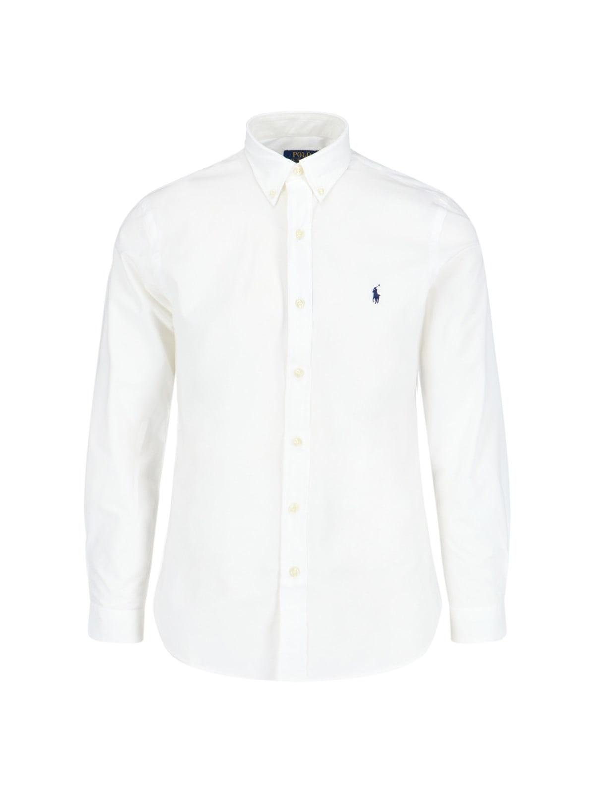 POLO RALPH LAUREN Long Sleeve Sport Shirt Clothing In White Product Image