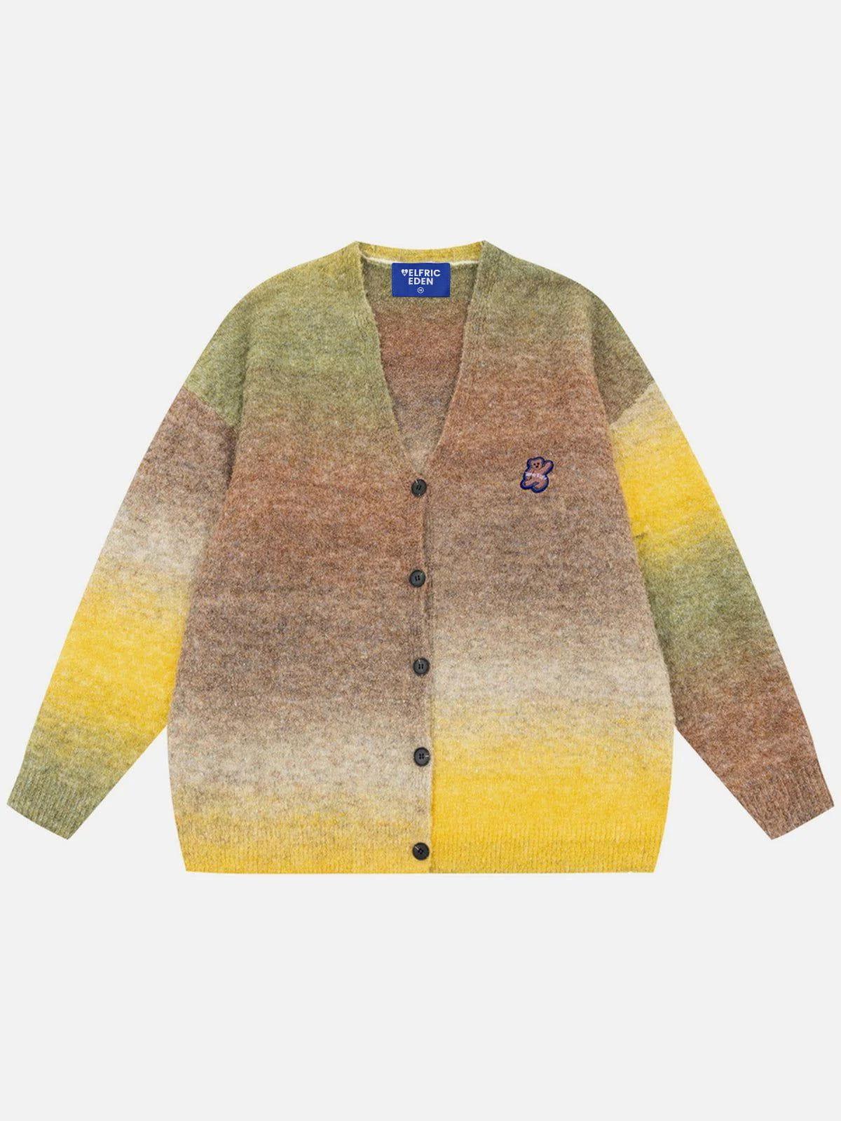 Aelfric Eden Applique Embroidery Gradient Cardigan Product Image