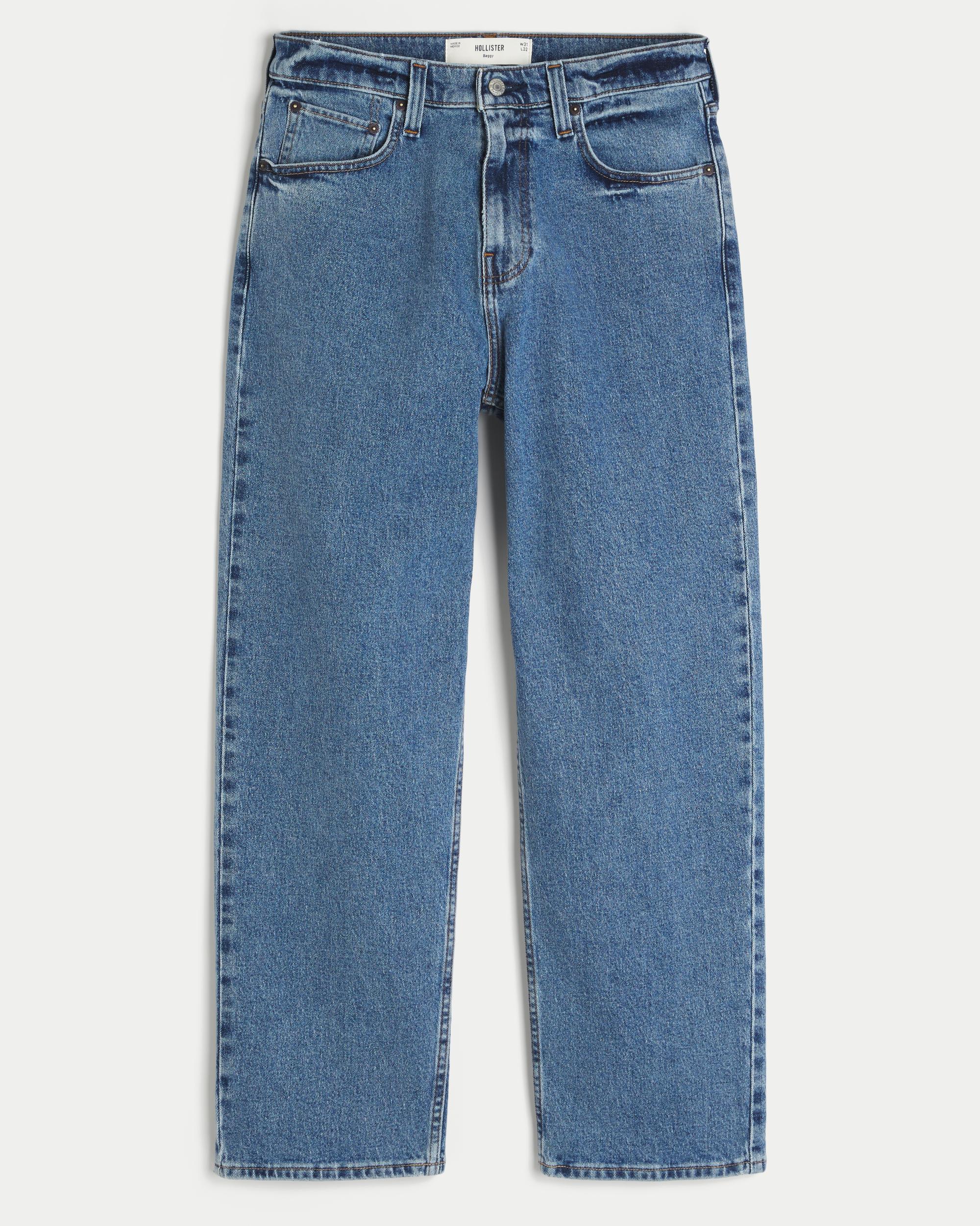 Medium Wash Baggy Jeans Product Image