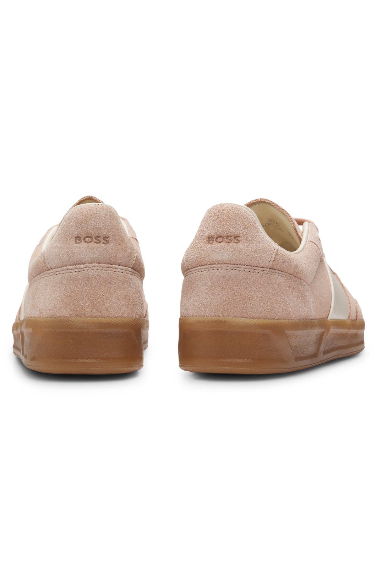Suede trainers with smooth-leather trims Product Image