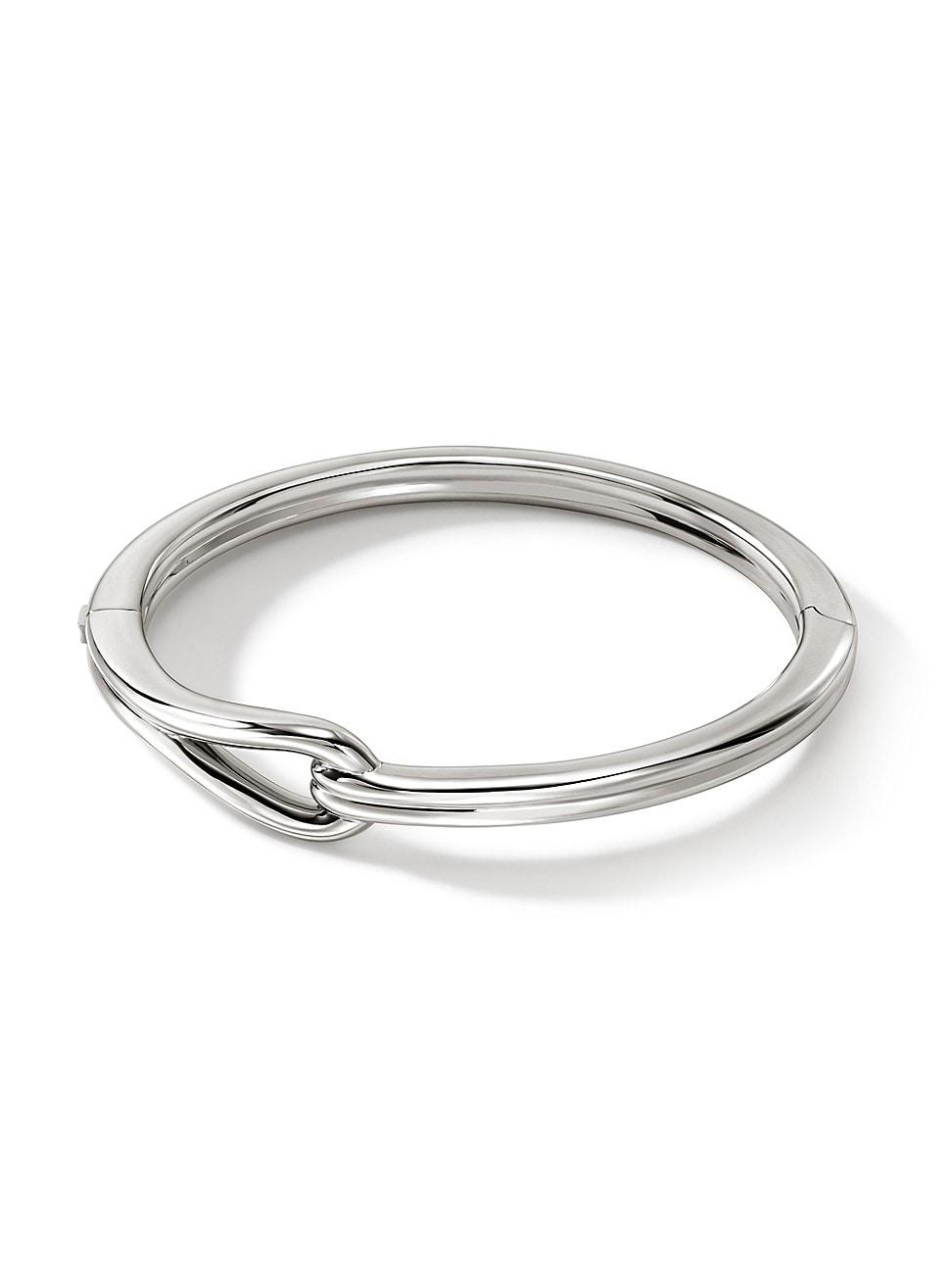 Womens Surf Sterling Silver Small Hinged Bangle Bracelet Product Image