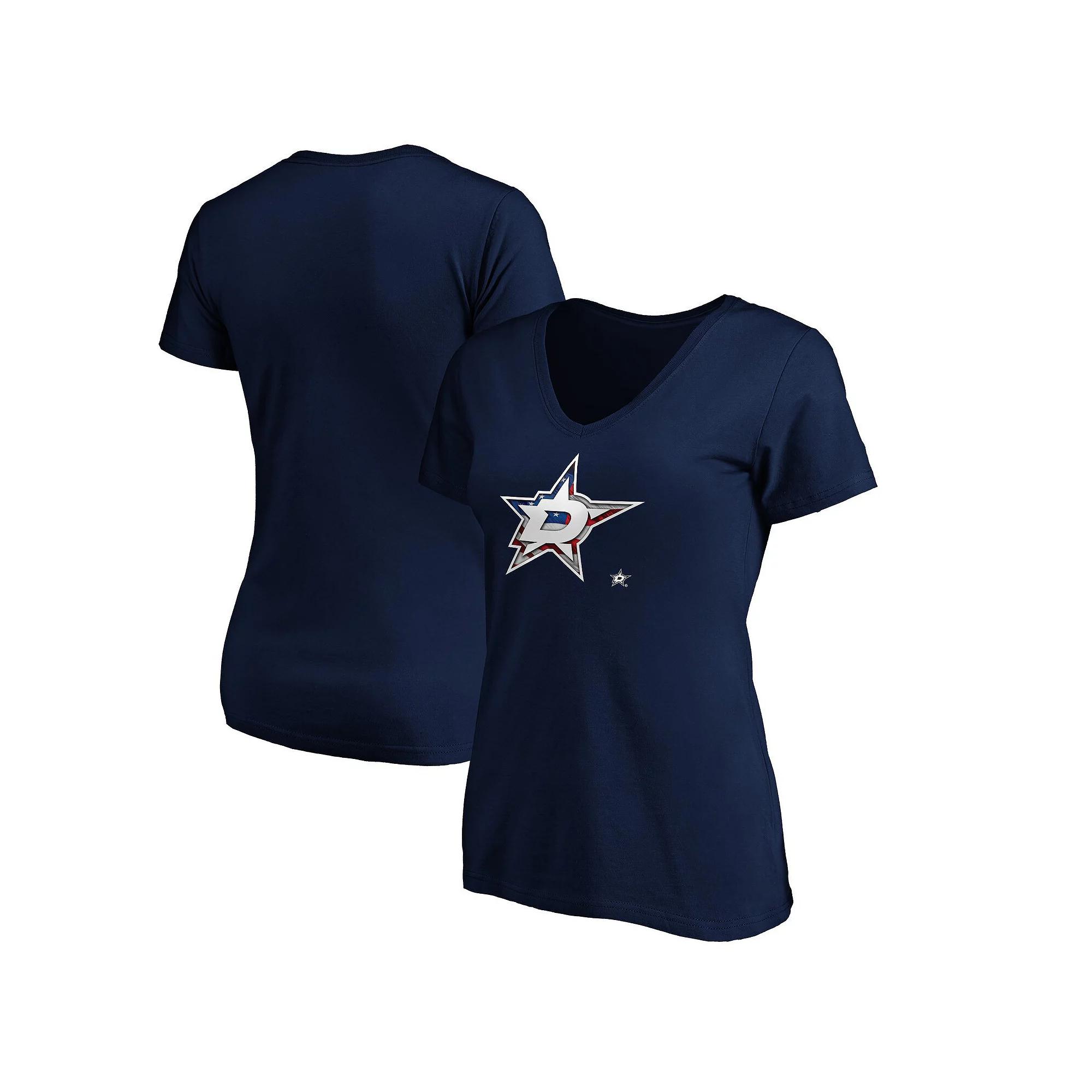 Women's Fanatics Navy New England Patriots #1 Mom Team Logo V-Neck T-Shirt, Size: Large, Blue Product Image
