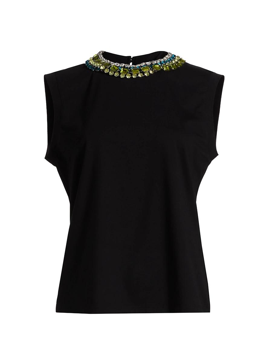 Womens Blaine Embellished Necklace-Style T-Shirt Product Image
