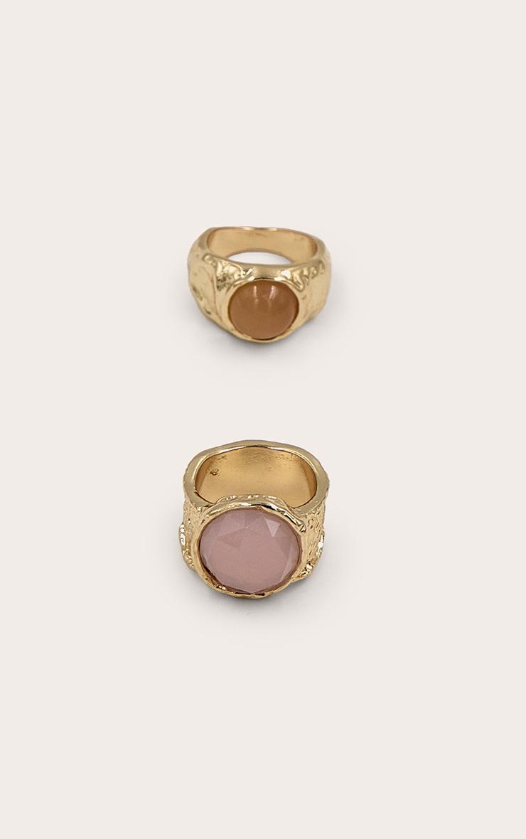 Gold Textured Resin Ring Multi-Pack Product Image