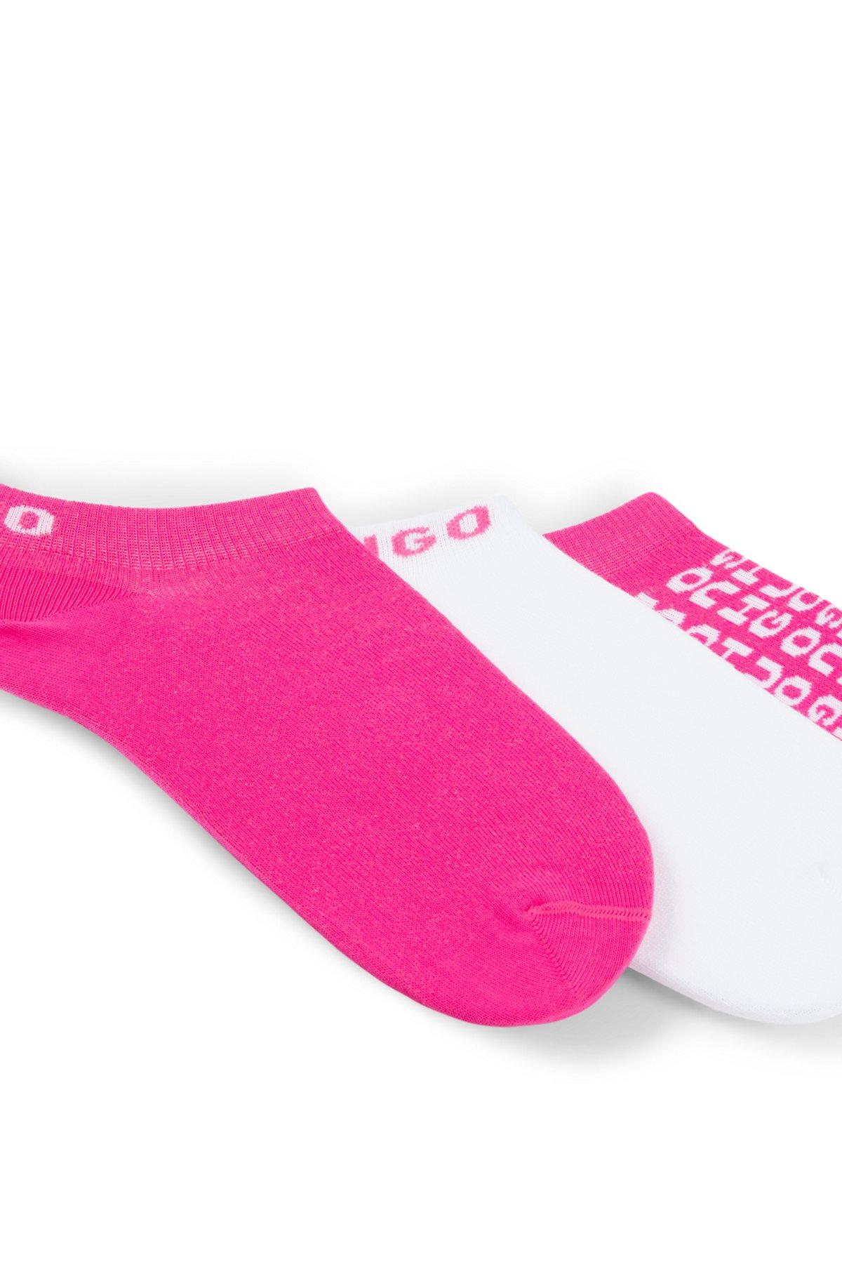 Three-pack of ankle socks with contrast logos Product Image