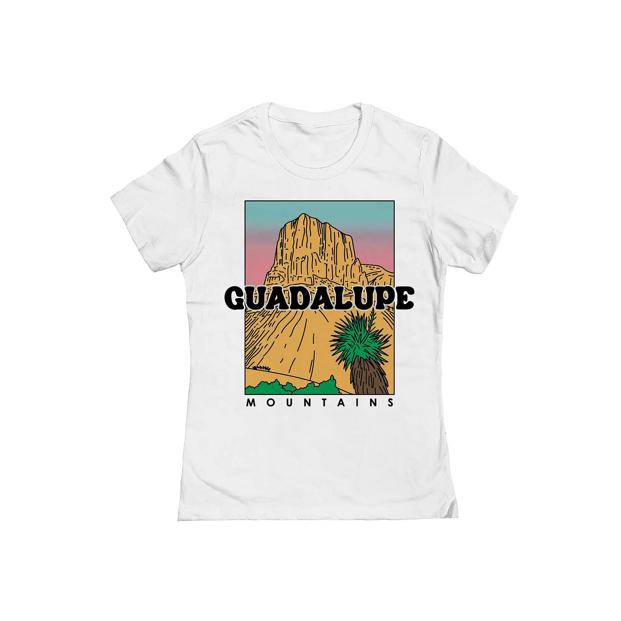 Junior's Guadalupe Mountains Womens Graphic Tee, Girl's, Size: Large, White Product Image