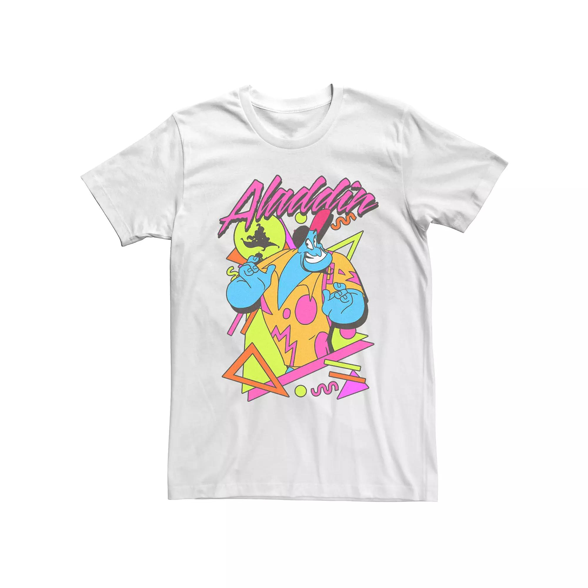 Disney's Aladdin Genie Men's Retro Poster Graphic Tee,  Product Image
