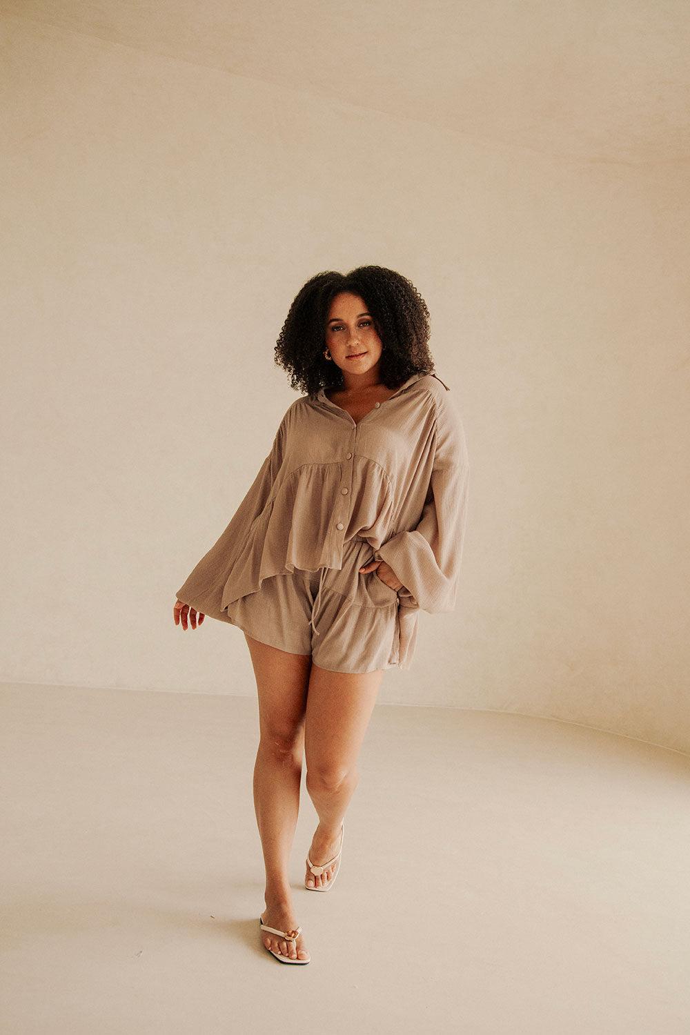 Huxley Shorts - Mushroom Product Image