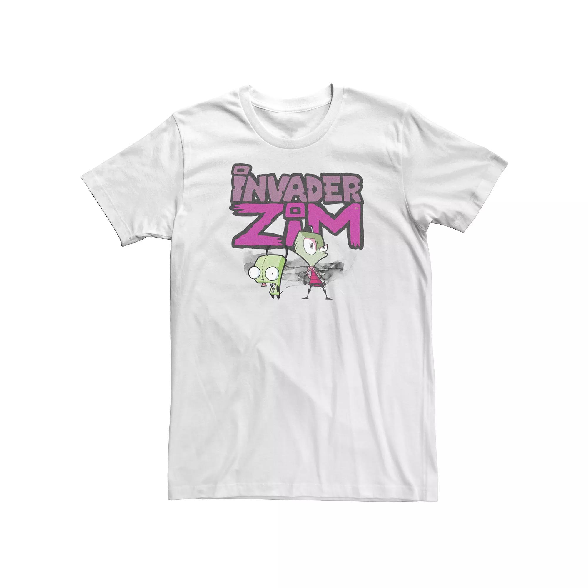 Big & Tall Nickelodeon Invader Zim And Gir Watercolor Portrait Logo Tee, Men's,  Product Image