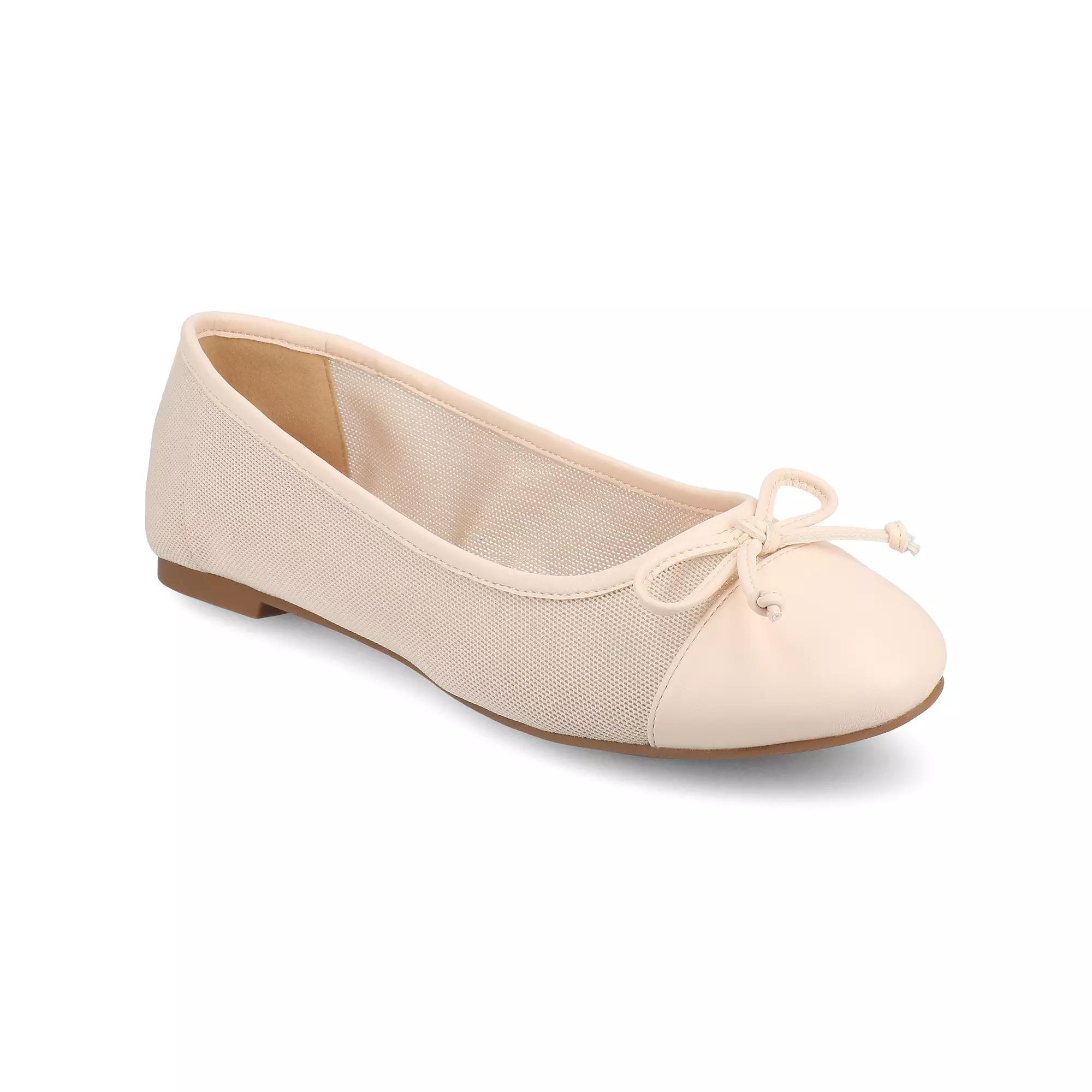 Journee Kaiah Medium and Wide Width Women's Ballet Cap Toe Slip-On Dress Flats,  Product Image