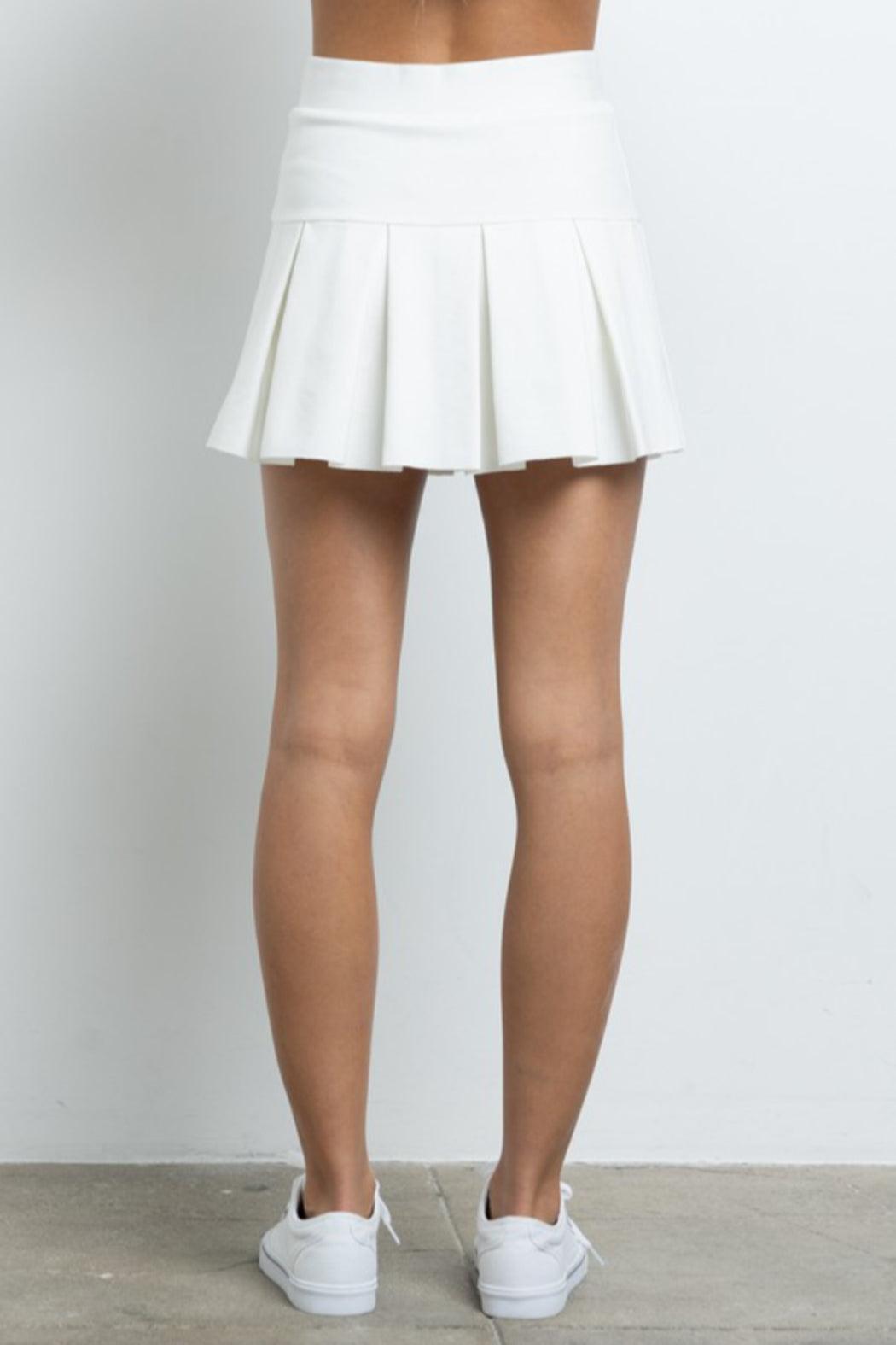 White Tennis Skirt Product Image
