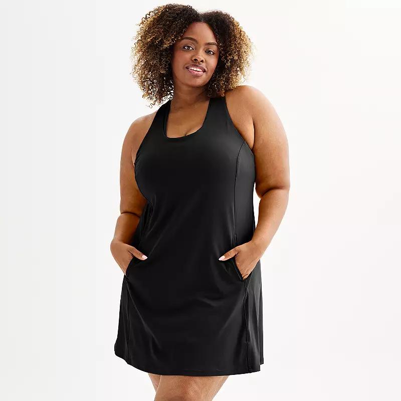 Plus Size Tek Gear® Ultrastretch Dress with Built-In Bra, Women's, Size: 1XL, Mineral Black Product Image