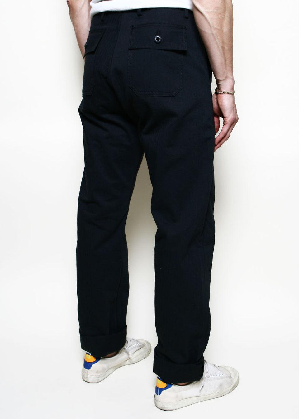 Fatigue Pants // Black Herringbone Product Image