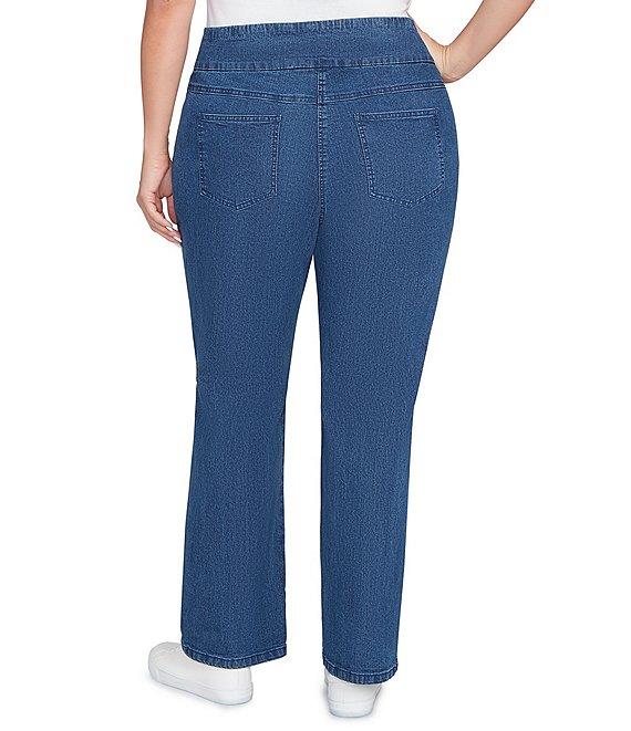 Ruby Rd. Plus Size Bootcut Flare Leg Pull-On Jeans Product Image