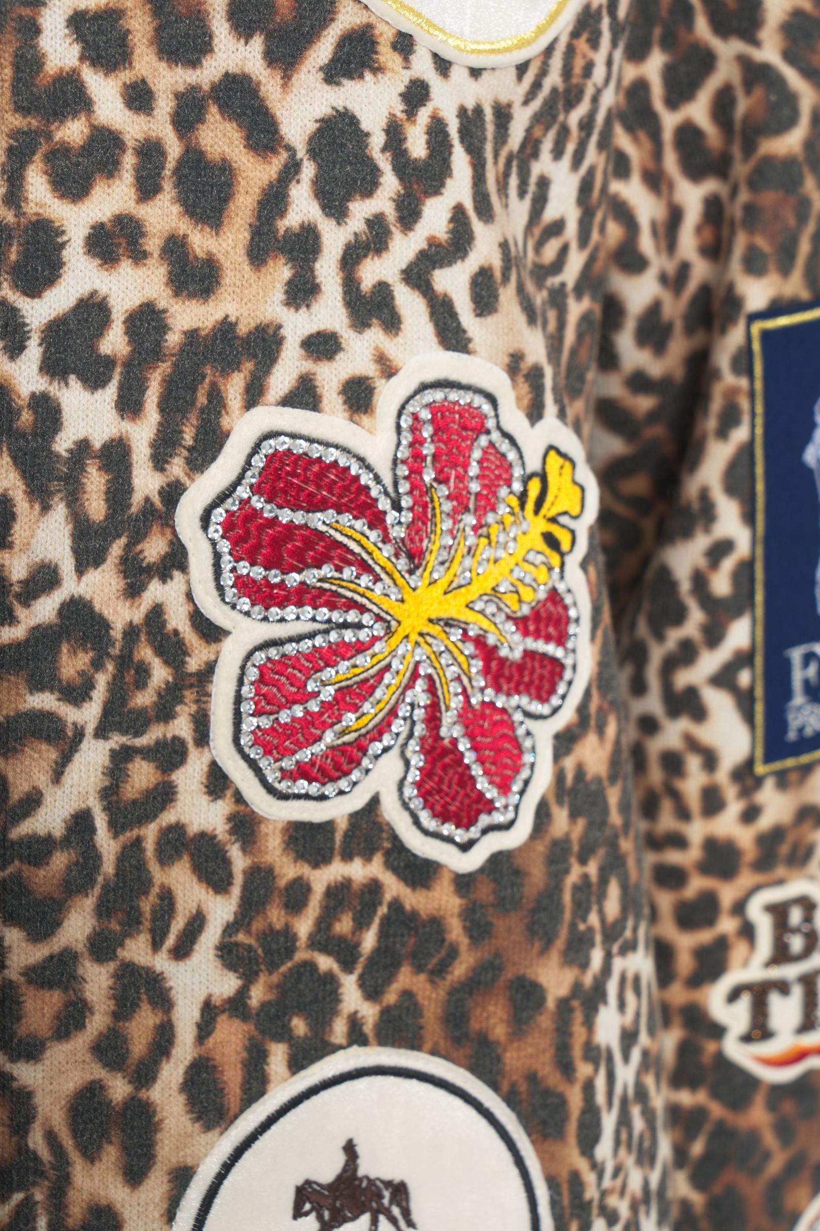 Animal print jacket with appliqués Product Image