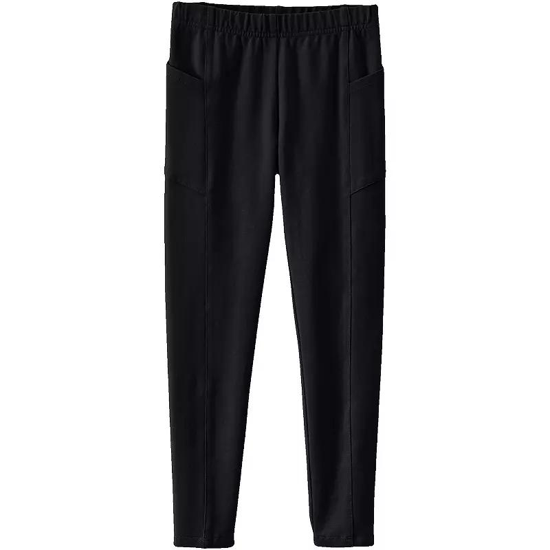 Lands' End Girls Tough Cotton Ankle Legging with Pockets Product Image