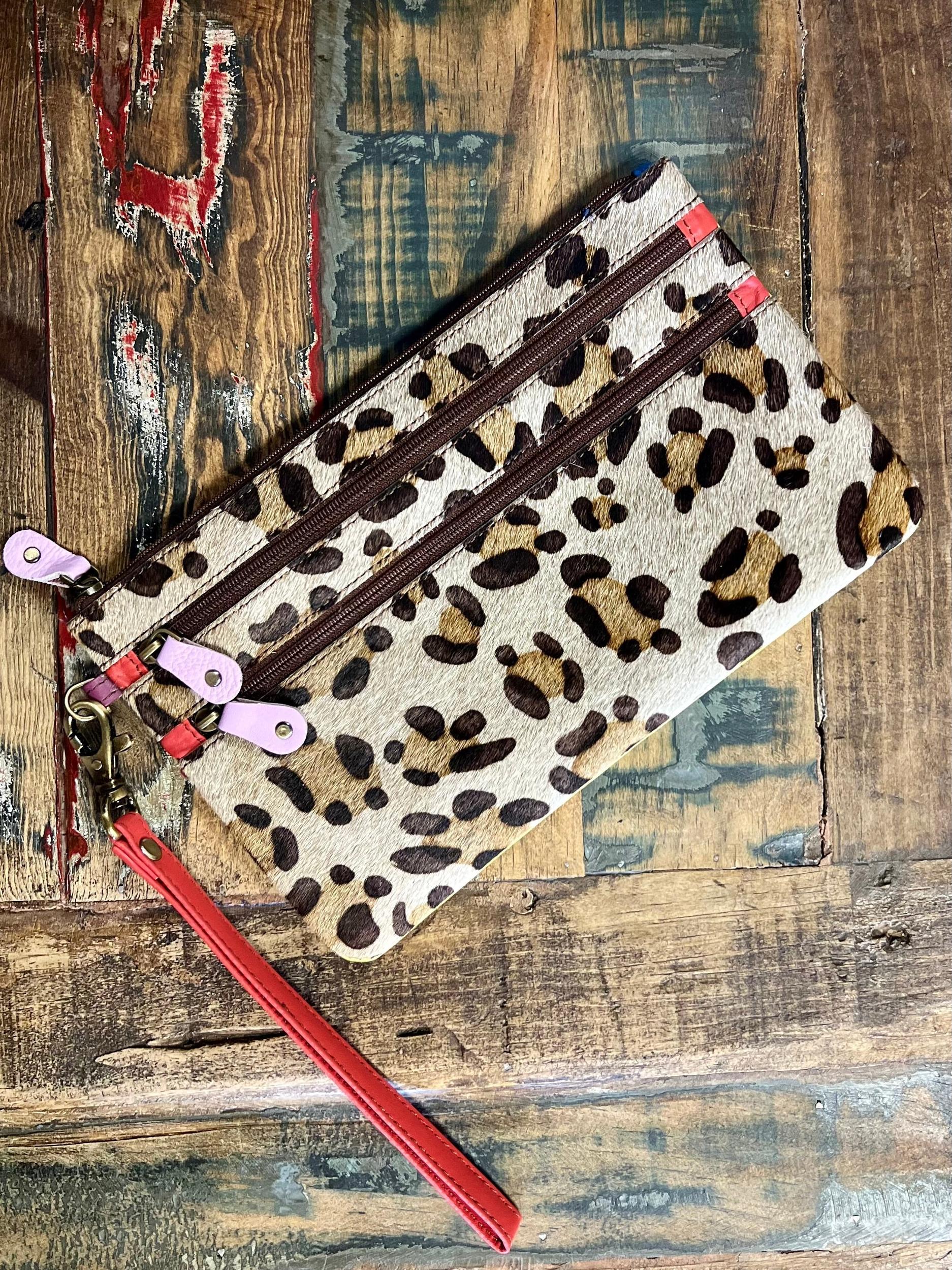 Vance Triple Zip Leather Wristlet- 3 colors Product Image