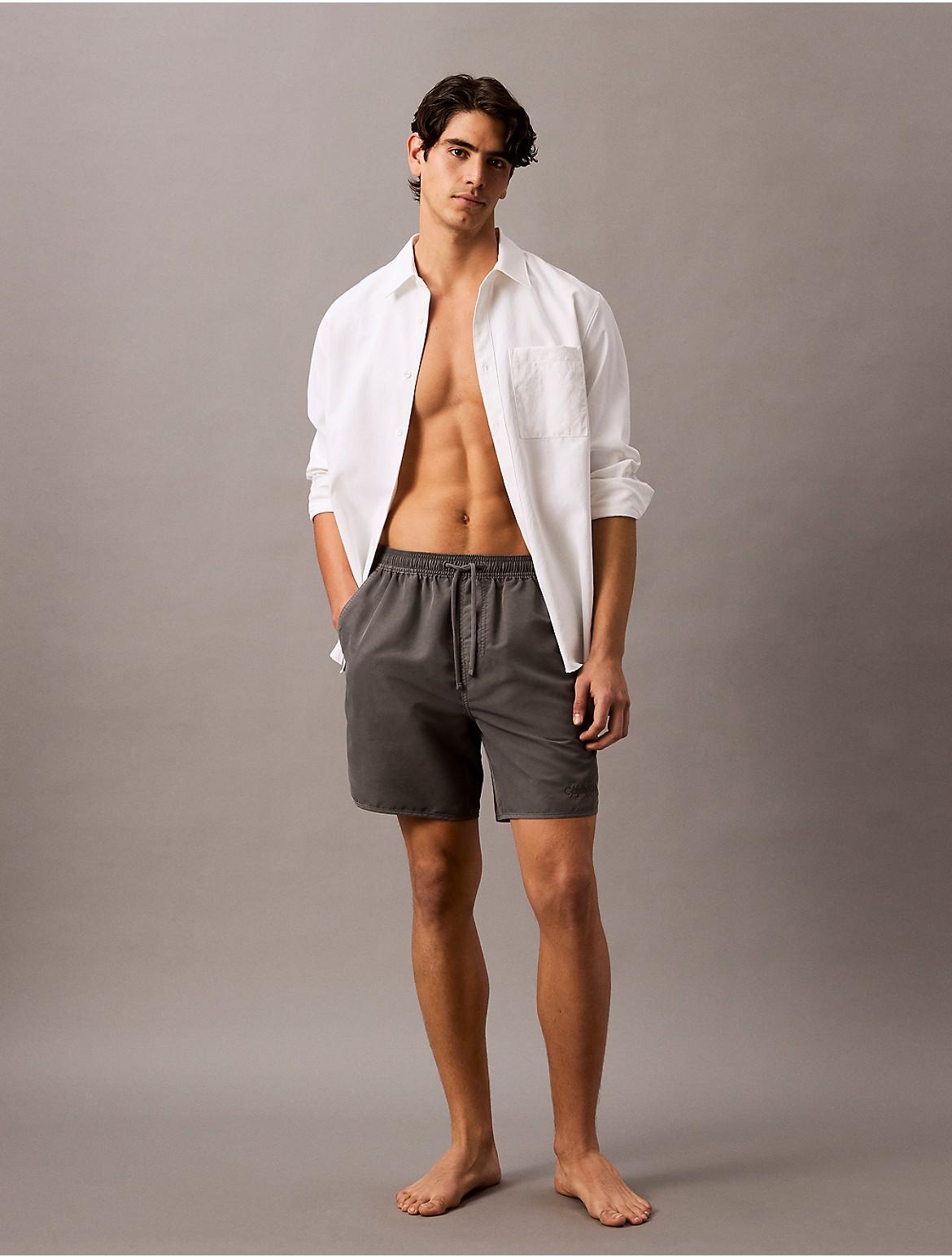 Calvin Klein Mens Core Volley Swim Shorts - Grey Product Image