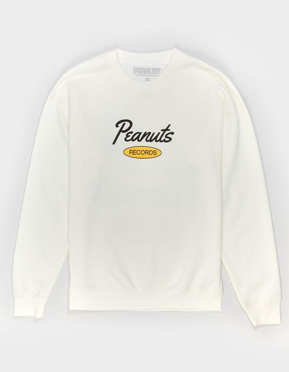 PEANUTS Records Mens Crewneck Sweatshirt - CREAM Product Image