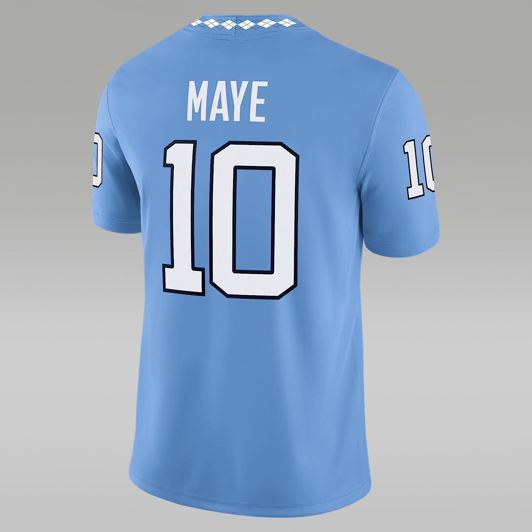 Drake Maye North Carolina Men’s Jordan Brand Dri-FIT College Game Jersey Product Image