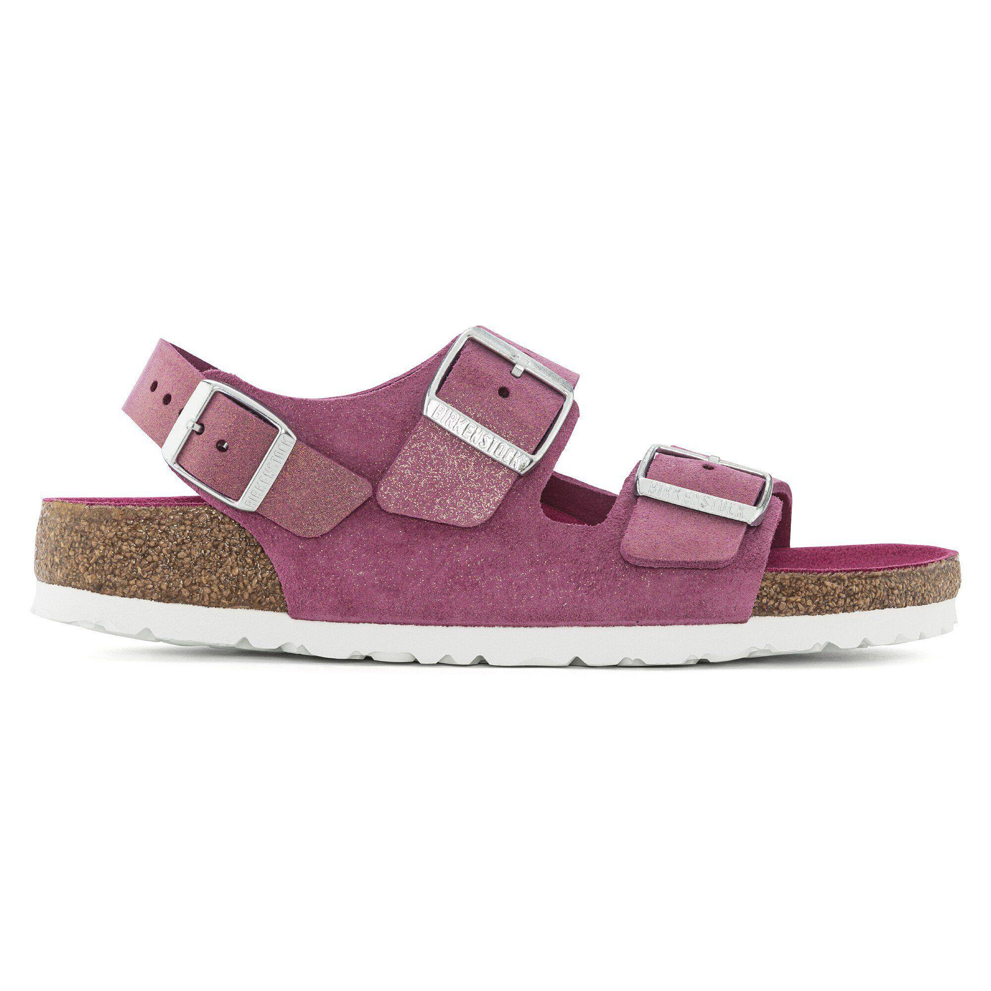 Milano Suede Leather Shimmering Fuchsia Product Image