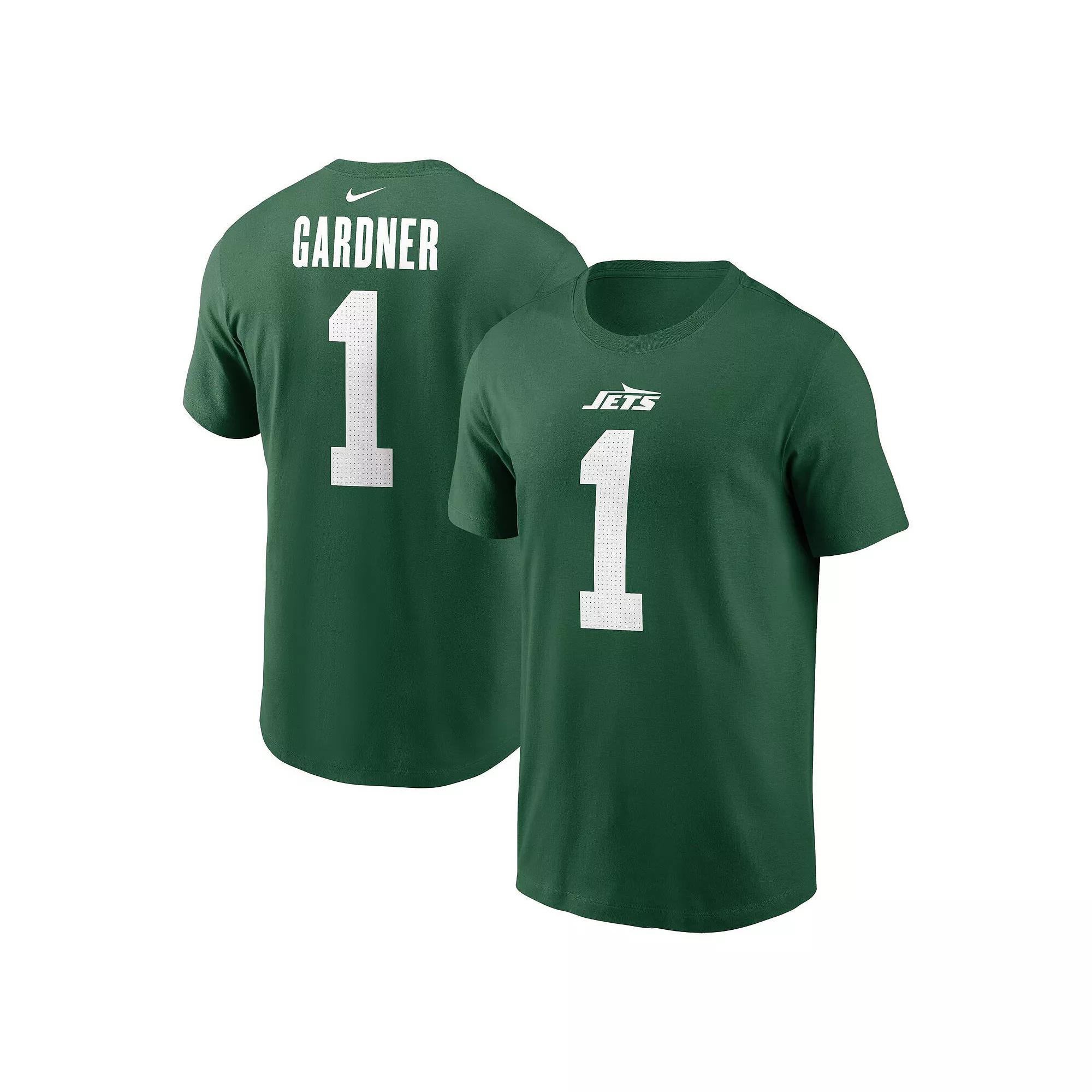 Men's Nike Sauce Gardner Green New York Jets Name & Number T-Shirt, Size: XL Product Image
