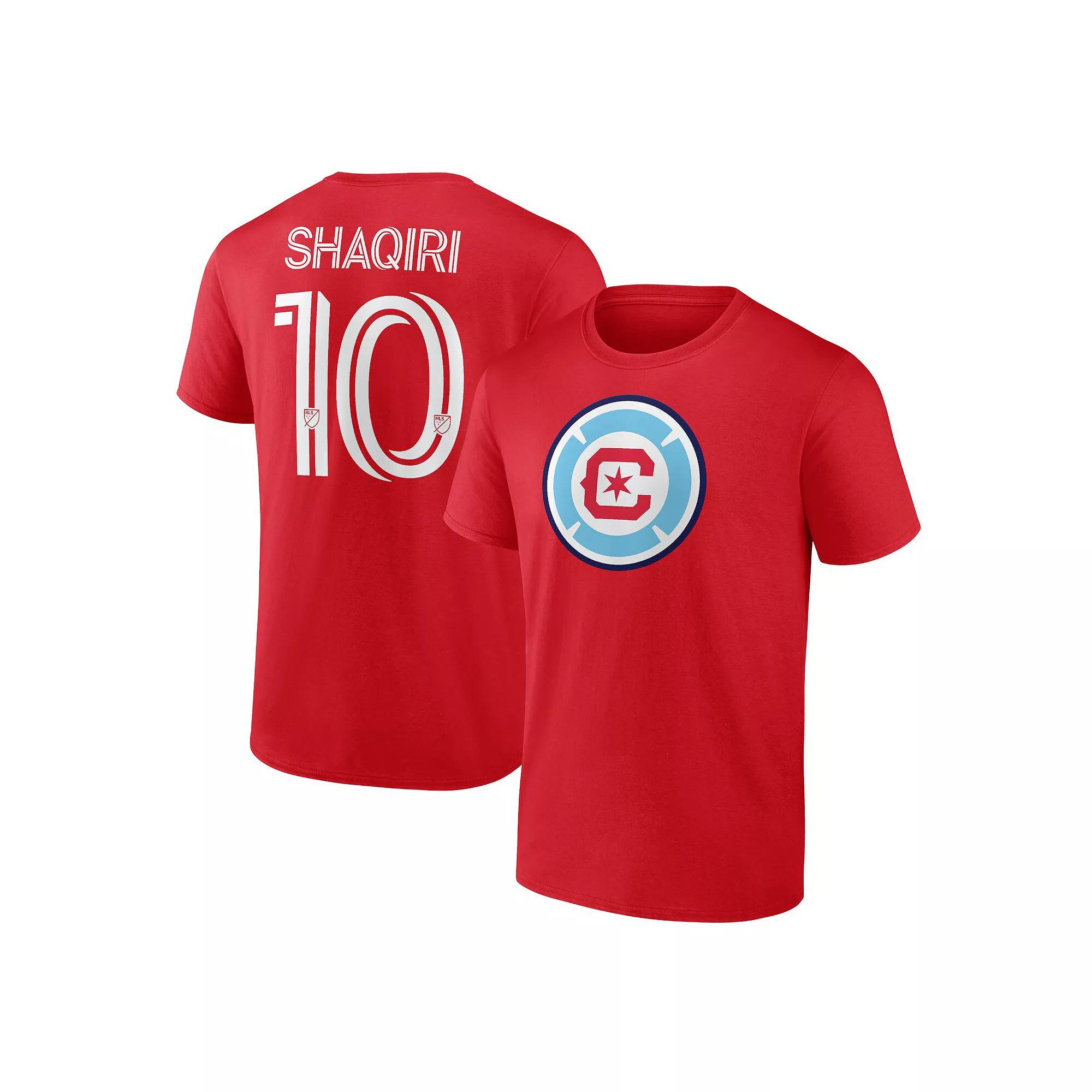 Men's Fanatics Branded Xherdan Shaqiri Red Chicago Fire Authentic Stack Name & Number T-Shirt, Size: 2XL, Cfs Red Product Image